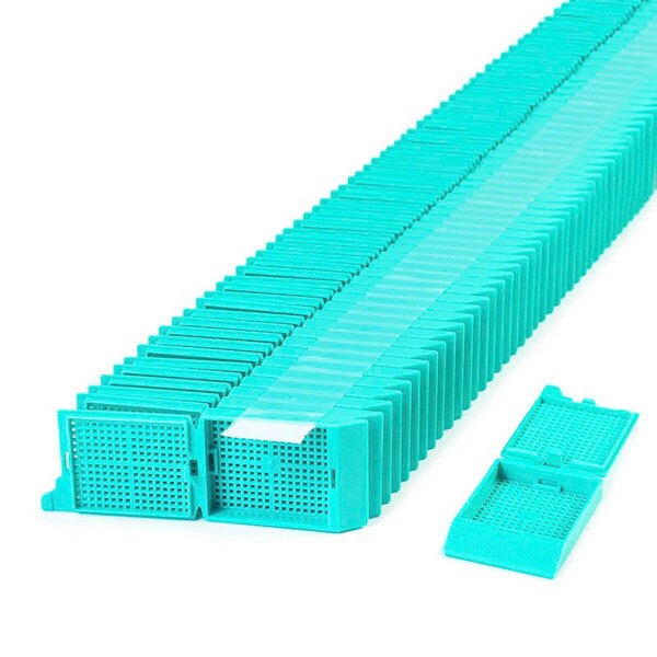 One Piece Biopsy Cassette, aqua